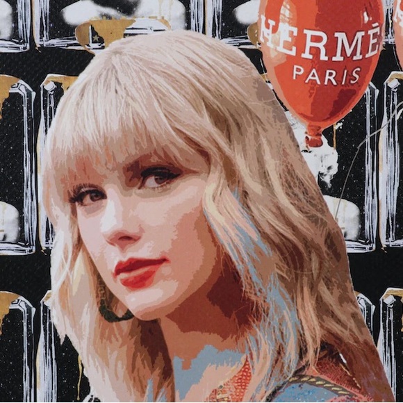 TAYLOR SWIFT Graphic Pop Art Print by D.E.A.T.H. NYC with Hermes-Chanel-Monroe - Picture 4 of 11